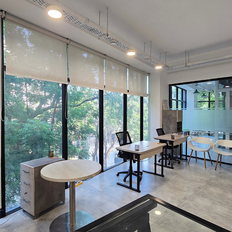 Reception and workstation area at QuickOffice Main Gulberg branch